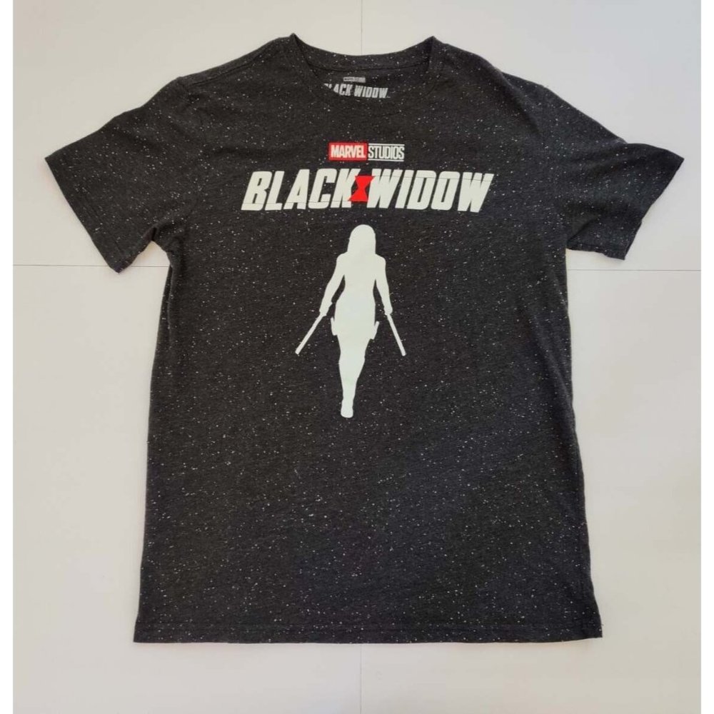 Marvel Studios Black Widow Mad Engine T-Shirt Comic-Con Speckled Size Large